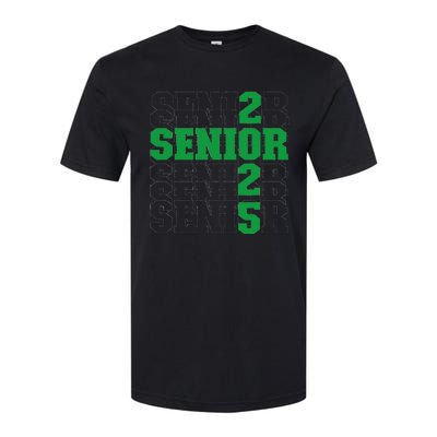 Back To School Officially A Senior Green Senior 2025 Softstyle CVC T-Shirt