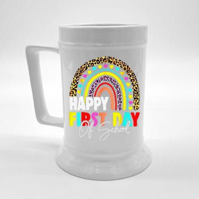 Back To School Funny Happy First Day Of School For Teachers Beer Stein