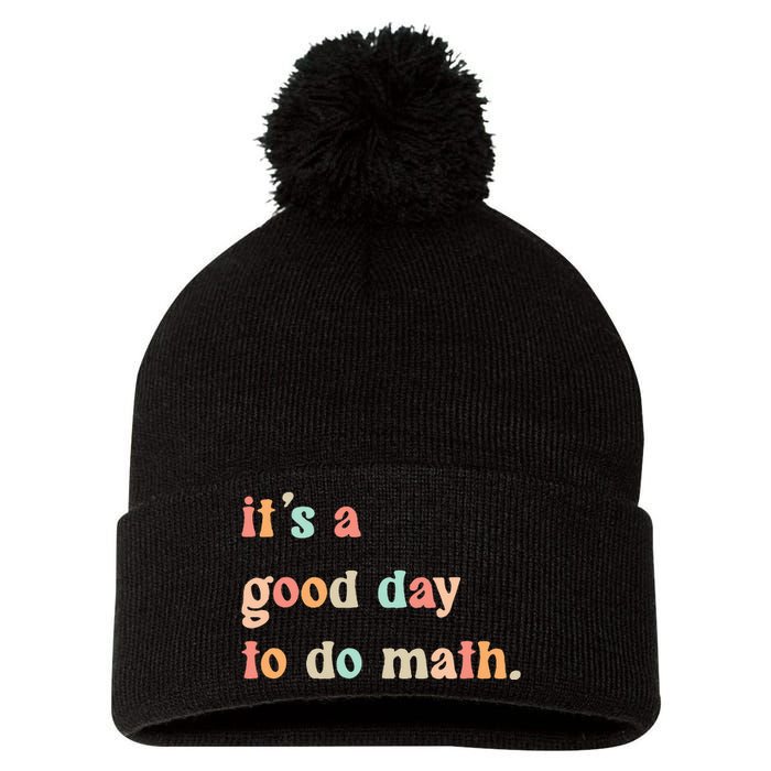 Back To School Its A Good Day To Do Math Teachers Pom Pom 12in Knit Beanie