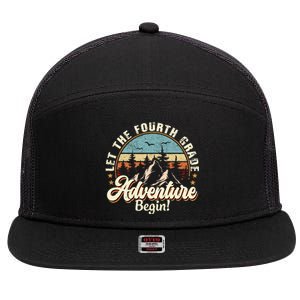 Back To School Let The 4th Grade Adventure Begin 7 Panel Mesh Trucker Snapback Hat