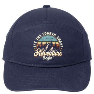 Back To School Let The 4th Grade Adventure Begin 7-Panel Snapback Hat