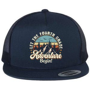 Back To School Let The 4th Grade Adventure Begin Flat Bill Trucker Hat