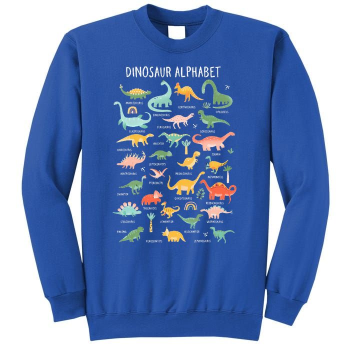 Back To School Types Of Dinosaurs Alphabet Identification Sweatshirt