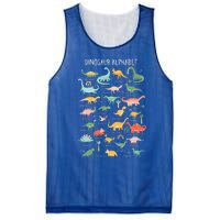 Back To School Types Of Dinosaurs Alphabet Identification Mesh Reversible Basketball Jersey Tank