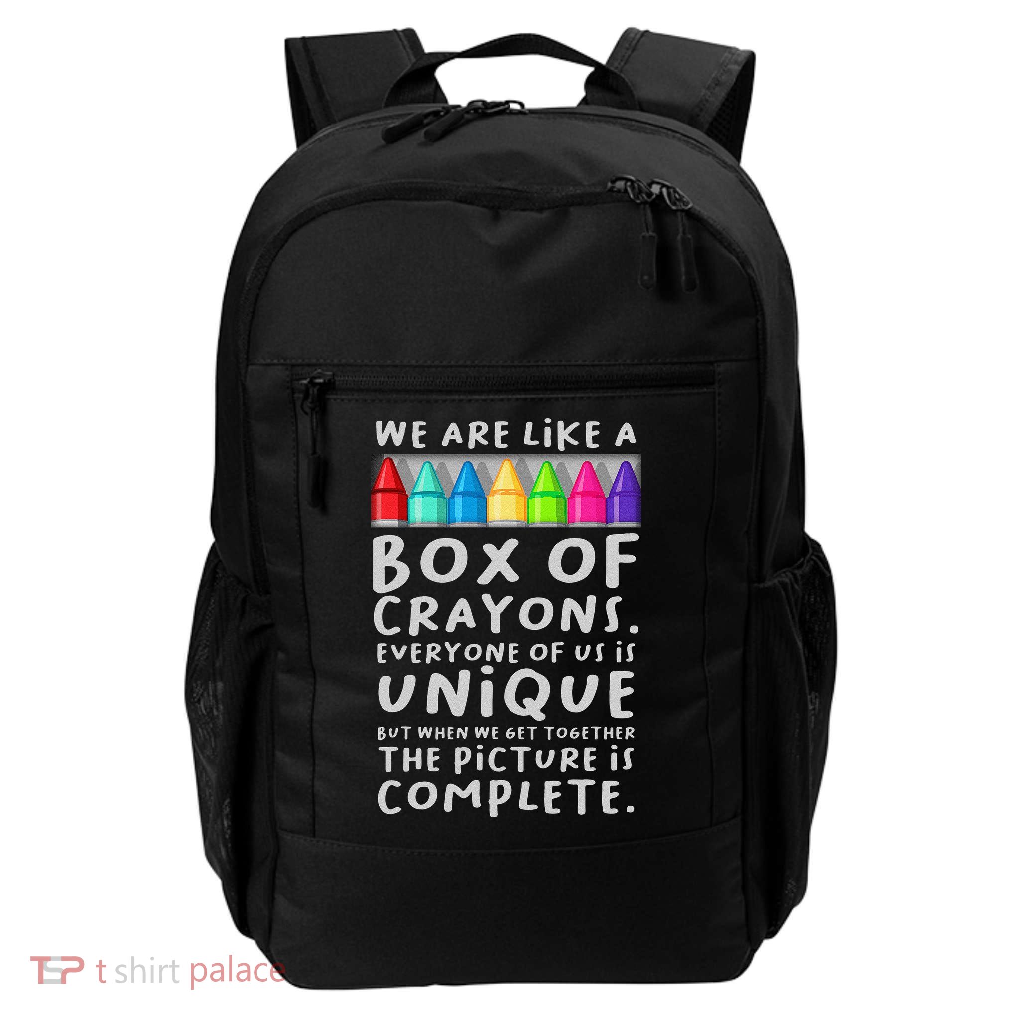 Back To School Teacher We Are Like A Box Of Crayons Backpack