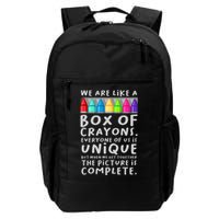 Back To School Teacher We Are Like A Box Of Crayons Backpack