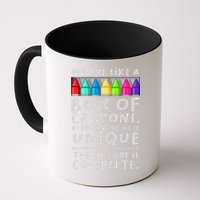 Back To School Teacher We Are Like A Box Of Crayons Mug
