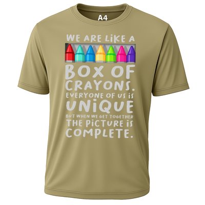 Back To School Teacher We Are Like A Box Of Crayons Performance Shirt