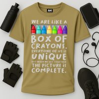 Back To School Teacher We Are Like A Box Of Crayons Performance Shirt