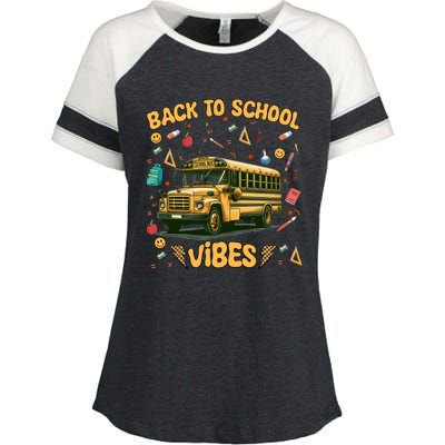 Back To School Vibes Gift Enza Ladies Jersey Colorblock Tee