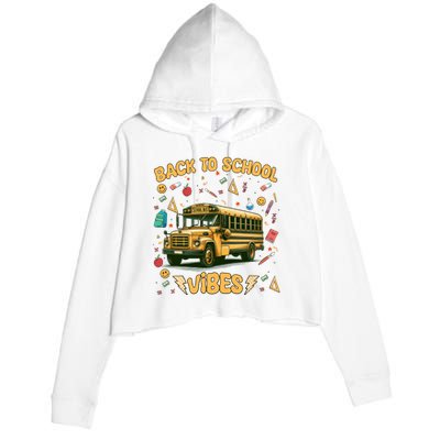 Back To School Vibes Gift Crop Fleece Hoodie