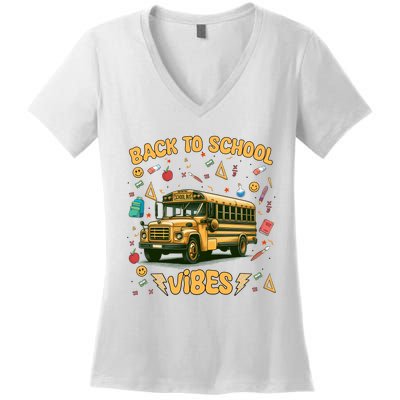 Back To School Vibes Gift Women's V-Neck T-Shirt