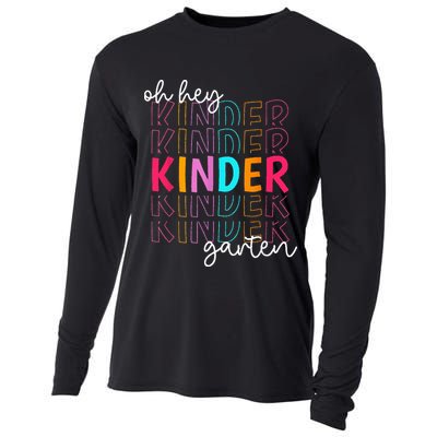 Back To School Oh Hey Kindergarten Teachers Women Student Cooling Performance Long Sleeve Crew