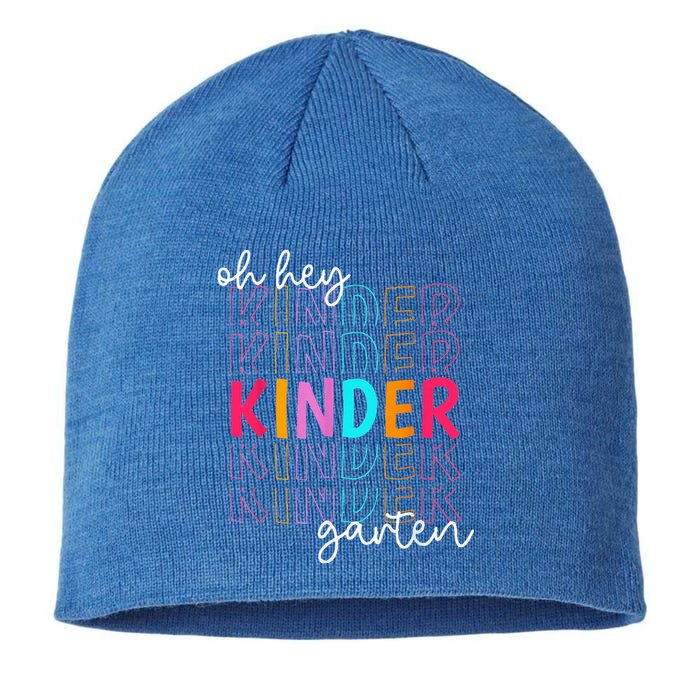 Back To School Oh Hey Kindergarten Teachers Women Student Sustainable Beanie