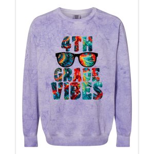 Back To School 4th Grade Vibes First Day Teacher Colorblast Crewneck Sweatshirt