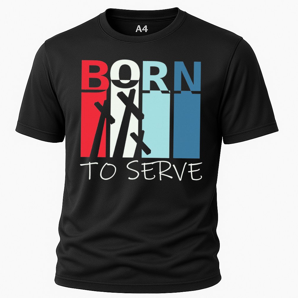Born To Serve & Jesus Cross & Walk by Faith Christian Performance Shirt