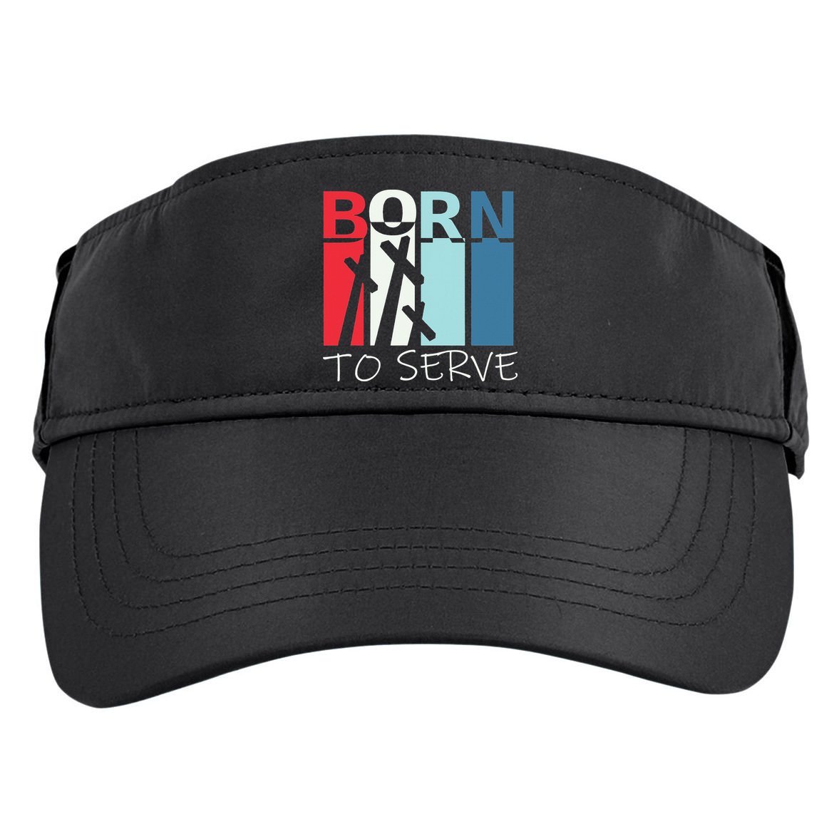 Born To Serve & Jesus Cross & Walk by Faith Christian Adult Drive Performance Visor
