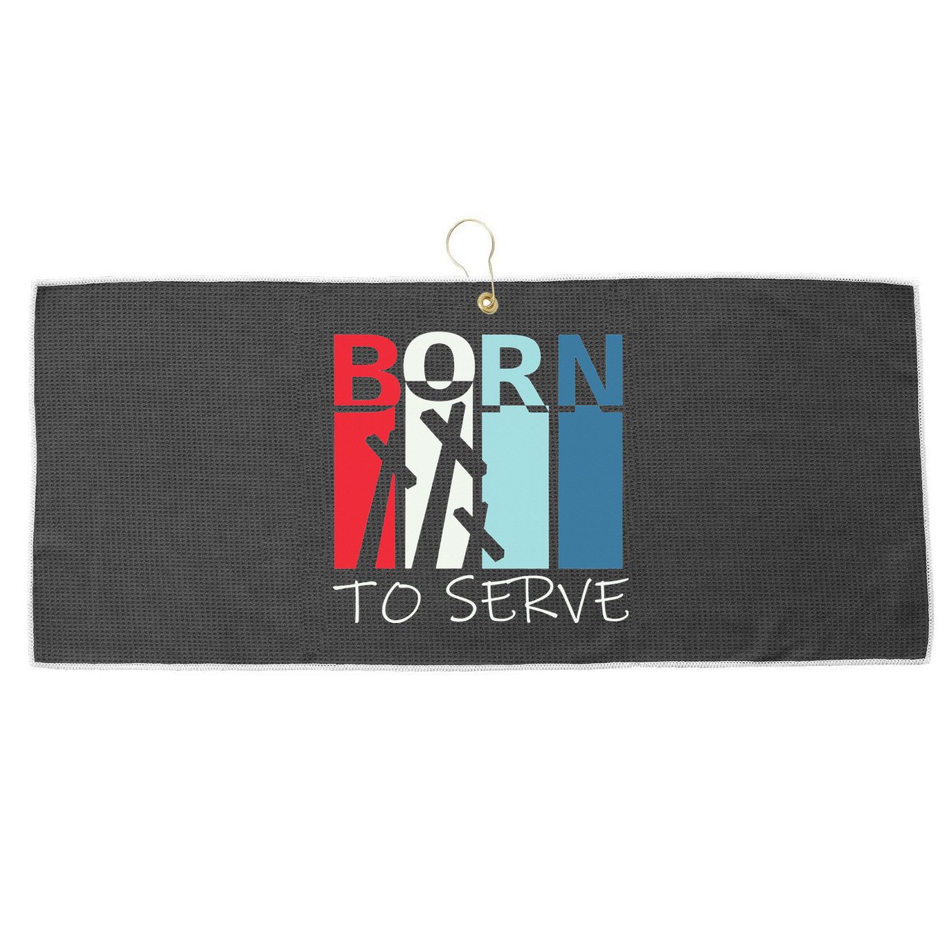 Born To Serve & Jesus Cross & Walk by Faith Christian Large Microfiber Waffle Golf Towel