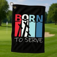 Born To Serve & Jesus Cross & Walk by Faith Christian Golf Towel