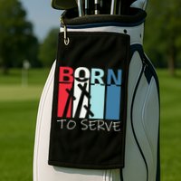 Born To Serve & Jesus Cross & Walk by Faith Christian Golf Towel