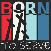 Born To Serve & Jesus Cross & Walk by Faith Christian Golf Towel