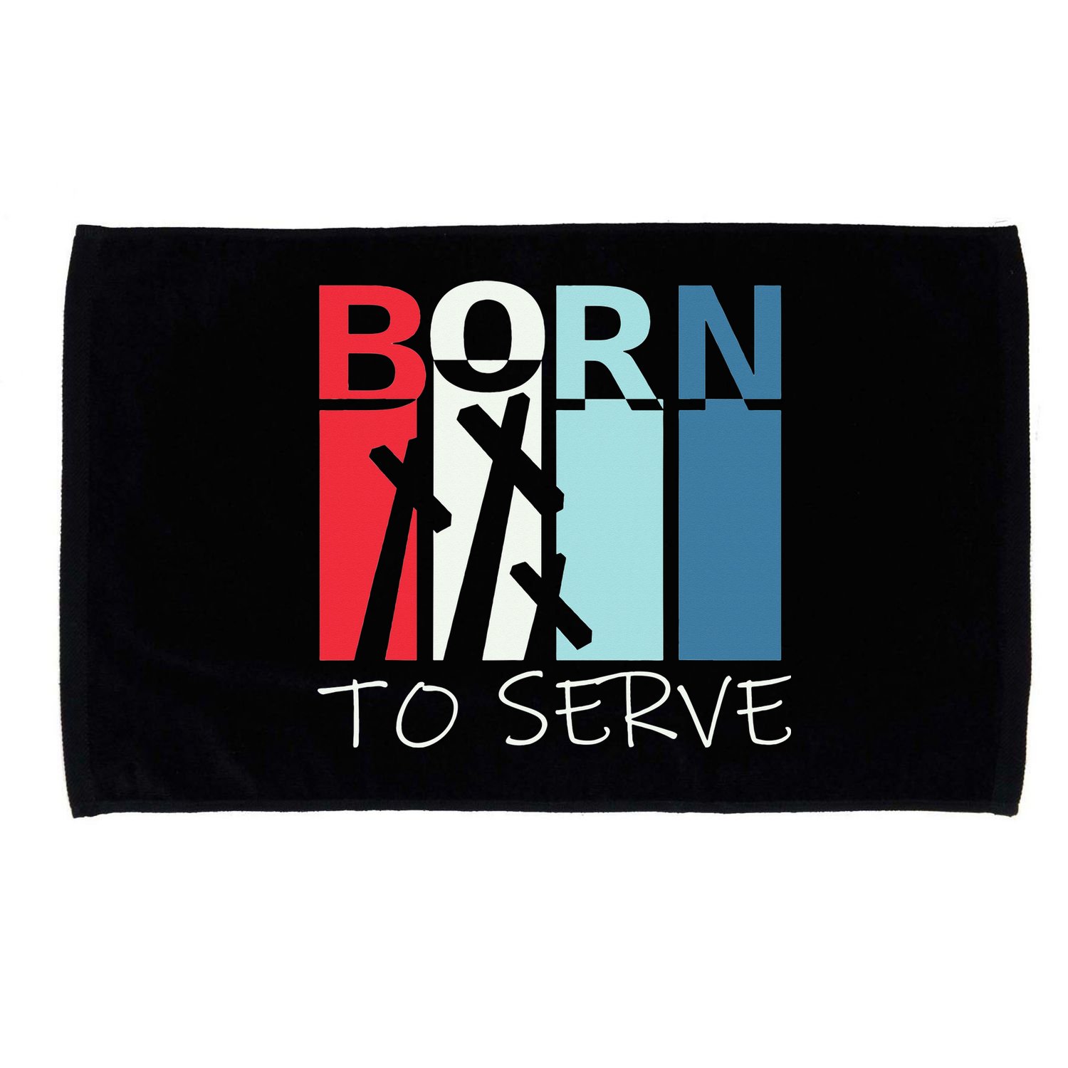 Born To Serve & Jesus Cross & Walk by Faith Christian Microfiber Hand Towel