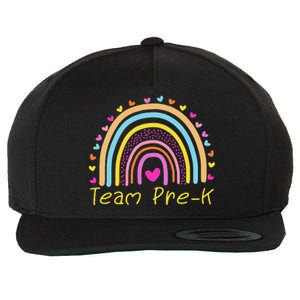 Back To School Team PreK Squad Crew Teacher Rainbow Wool Snapback Cap