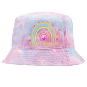 Back To School Team PreK Squad Crew Teacher Rainbow Tie-Dyed Bucket Hat