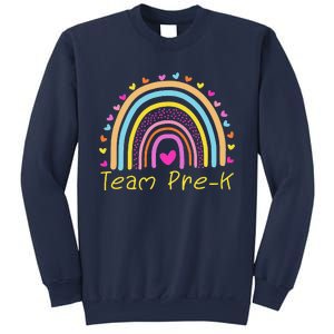 Back To School Team PreK Squad Crew Teacher Rainbow Sweatshirt