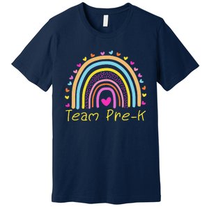 Back To School Team PreK Squad Crew Teacher Rainbow Premium T-Shirt