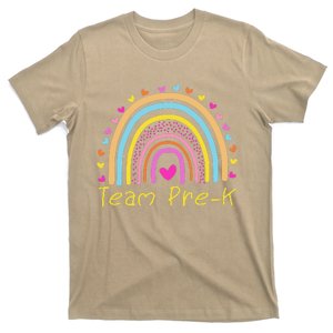 Back To School Team PreK Squad Crew Teacher Rainbow T-Shirt