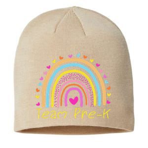 Back To School Team PreK Squad Crew Teacher Rainbow Sustainable Beanie