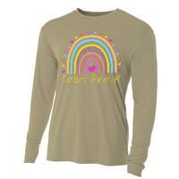 Back To School Team PreK Squad Crew Teacher Rainbow Cooling Performance Long Sleeve Crew