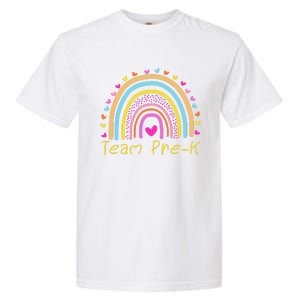 Back To School Team PreK Squad Crew Teacher Rainbow Garment-Dyed Heavyweight T-Shirt