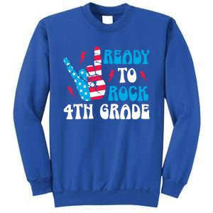 Back To School And Ready To Rock 4Th Grade Gift Sweatshirt