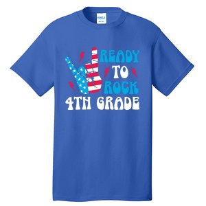 Back To School And Ready To Rock 4Th Grade Gift Tall T-Shirt