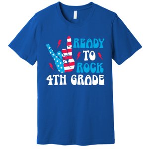 Back To School And Ready To Rock 4Th Grade Gift Premium T-Shirt