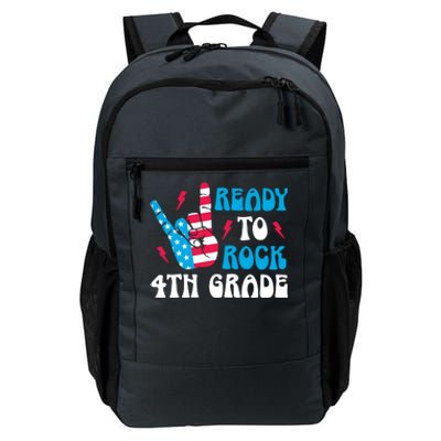 Back To School And Ready To Rock 4Th Grade Gift Daily Commute Backpack