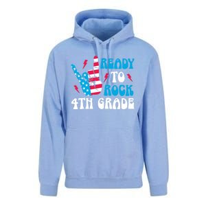 Back To School And Ready To Rock 4Th Grade Gift Unisex Surf Hoodie