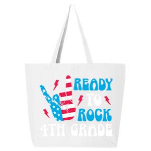 Back To School And Ready To Rock 4Th Grade Gift 25L Jumbo Tote