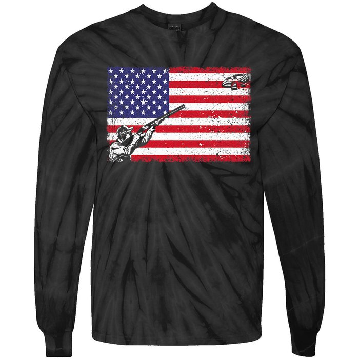 Best Trap Shooting Skeet Shooting Clay Target Tie-Dye Long Sleeve Shirt