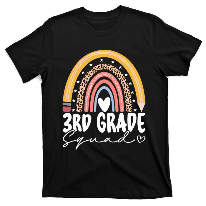 Back To School Rainbow 3rd Third Grade Squad Teachers T-Shirt