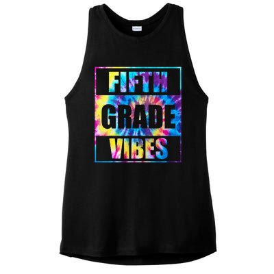 Back To School 5th Grade Vibes First Day Of School Teachers Ladies PosiCharge Tri-Blend Wicking Tank