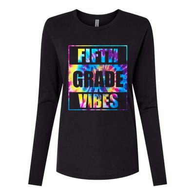 Back To School 5th Grade Vibes First Day Of School Teachers Womens Cotton Relaxed Long Sleeve T-Shirt