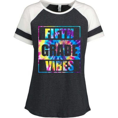 Back To School 5th Grade Vibes First Day Of School Teachers Enza Ladies Jersey Colorblock Tee