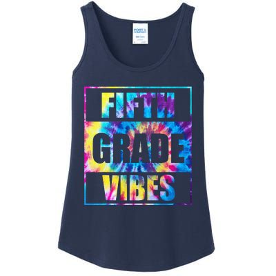 Back To School 5th Grade Vibes First Day Of School Teachers Ladies Essential Tank