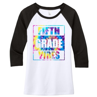 Back To School 5th Grade Vibes First Day Of School Teachers Women's Tri-Blend 3/4-Sleeve Raglan Shirt