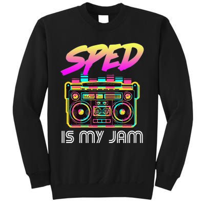 Back To School Retro Sped Is My Jam 80s Teacher Boombox Sweatshirt