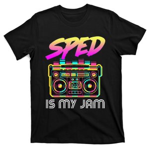 Back To School Retro Sped Is My Jam 80s Teacher Boombox T-Shirt