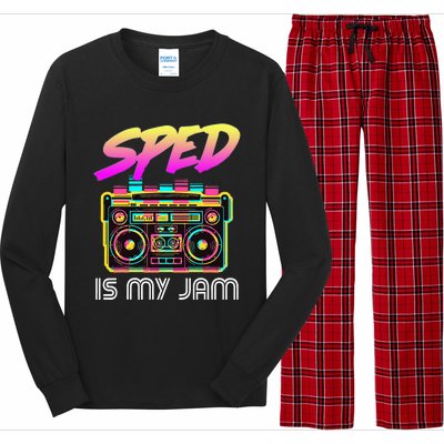 Back To School Retro Sped Is My Jam 80s Teacher Boombox Long Sleeve Pajama Set